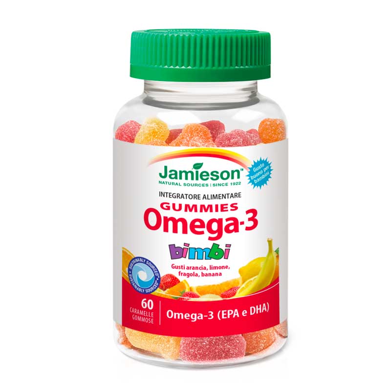 Confezione contenente 60 caramelle gommose ricche di omega-3