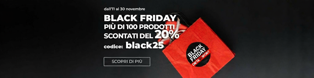 Blackfriday dall'11 al 30 Novembre