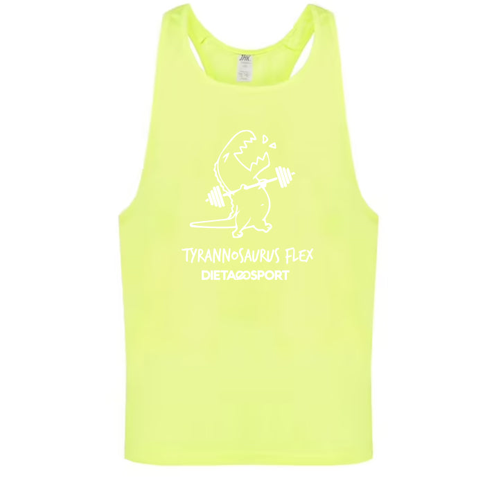 Canotta Tank T-Rex Gold Fluo in vendita su dietaesport.com