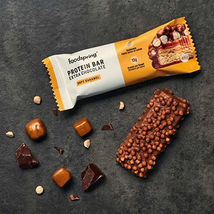 Protein Bar Extra Chocolate - 45g al gusto soft caramel in vendita su dietaesport.com
