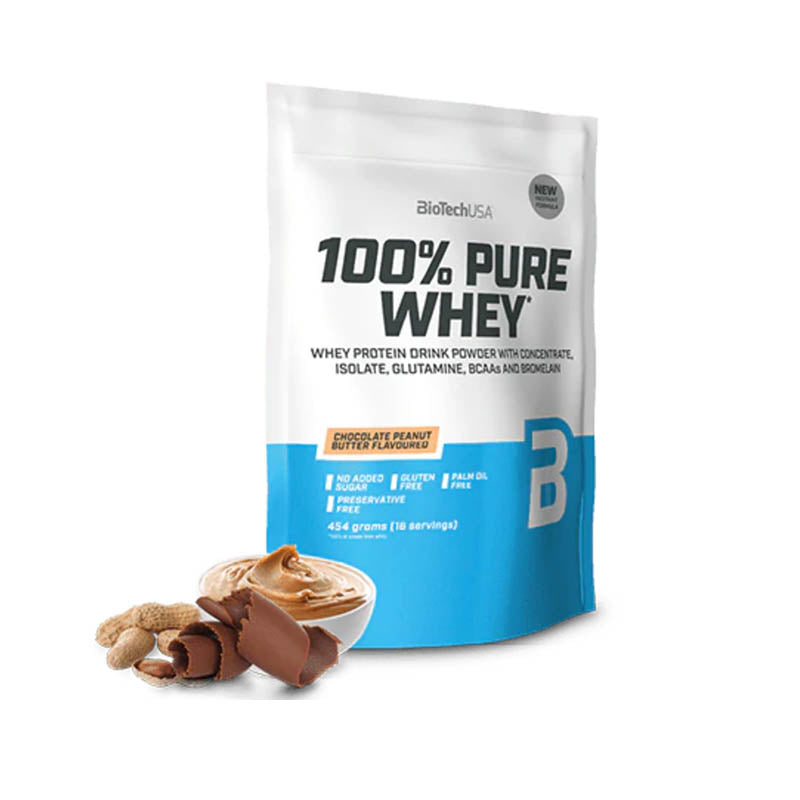 100 % Pure Whey al gusto burro d'arachidi e cioccolato da 454g