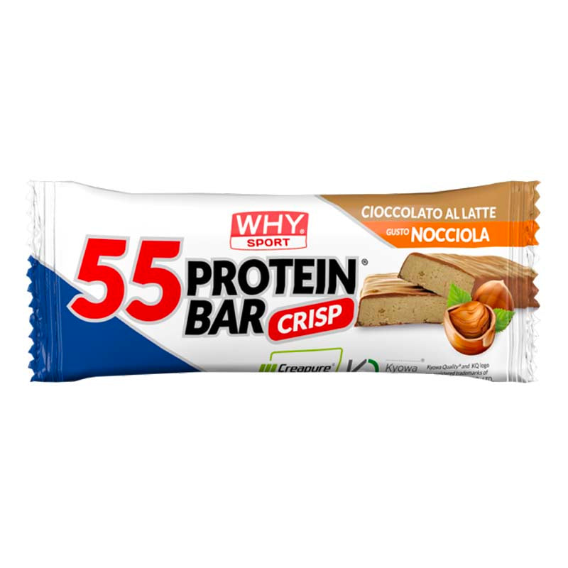 55 protein bar al gusto cioccolato al latte e nocciola