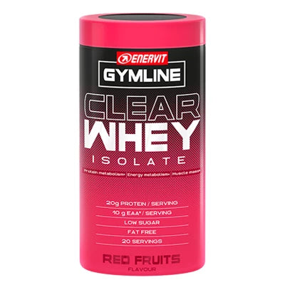 Clear Whey Isolate Protein 480g della gymline al gusto frutti rossi. In vendita su dietaesport.com