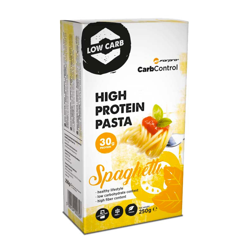 Spaghetti di pasta con pochi carboidrati e ben 30gr di proteine