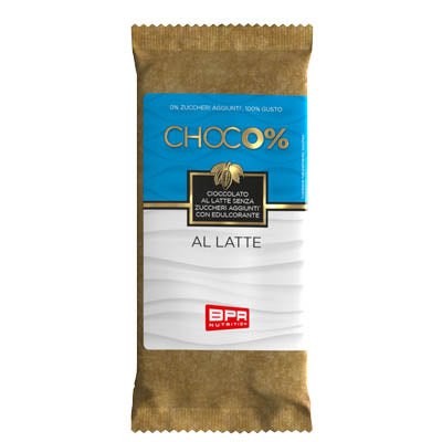 Tavoletta CHOCO% Cioccolato al Latte 80g in vendita su dietaesport.com